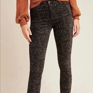 Anthropologie AG HiRise Stevie Ankle Velvet Pants